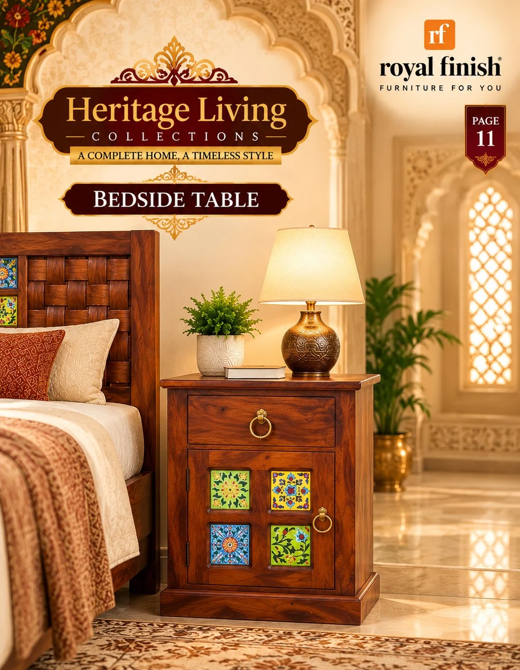 Heritage Marriage Set catalogue page — Bedside table