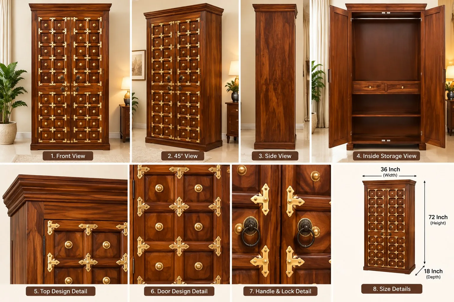 Wardrobe — multi-angle reference sheet
