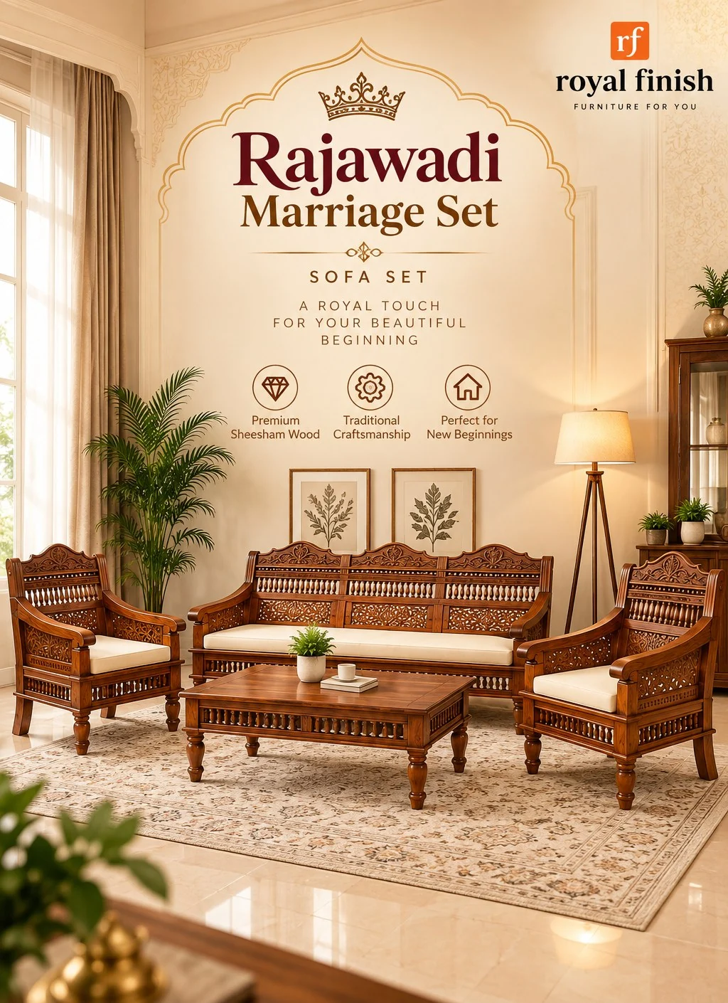 Rajawadi Marriage Set catalogue page — Sofa set