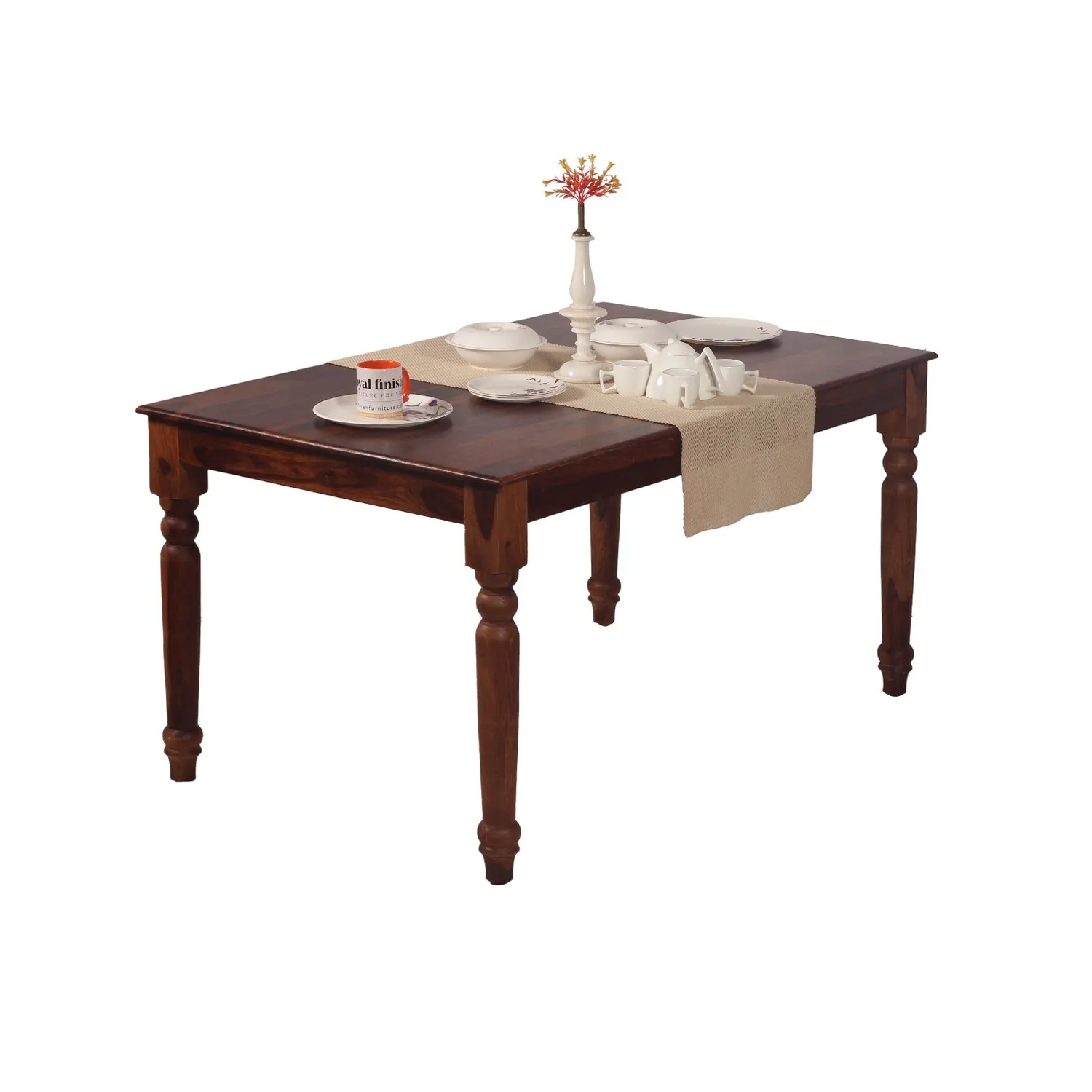 Royal Finish Artisan Dining Table in Natural Furniture Sheesham Wood sheesham dining table image 7