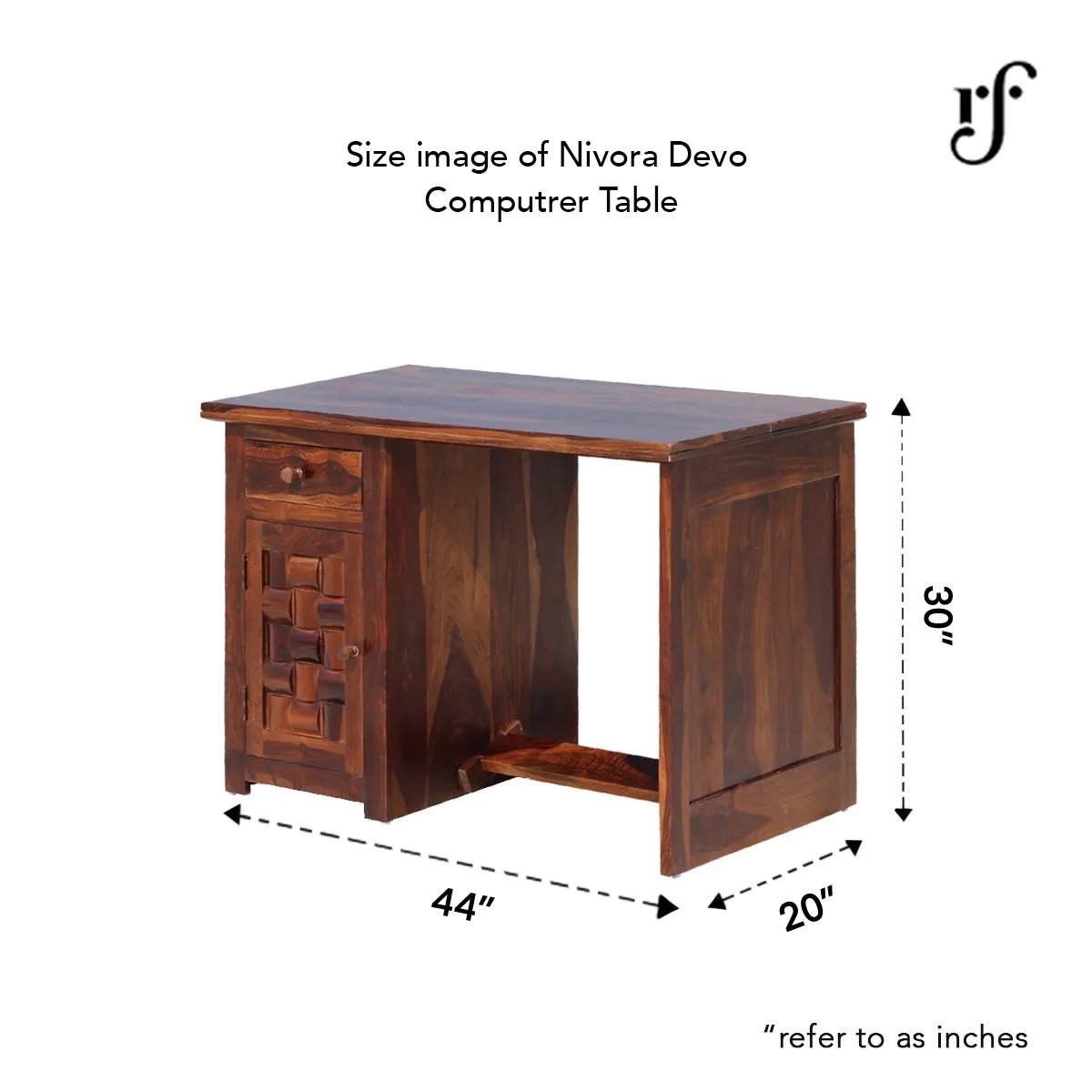 Royal Finish Nivora CT Cum Study Table & Chair in Sheesham Wood wooden study table image 3