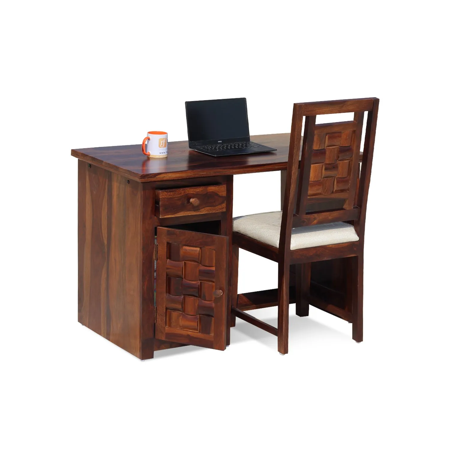 Royal Finish Nivora CT Cum Study Table & Chair in Sheesham Wood wooden study table image 5