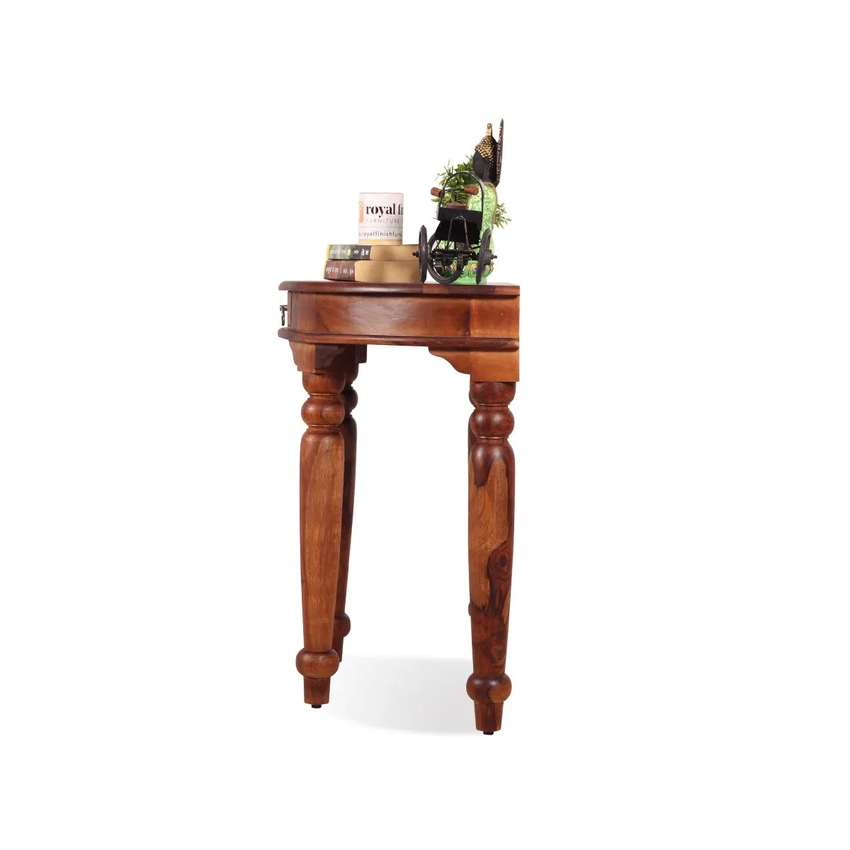 Royal Finish Crescent Console table in Natural Colour in Sheesham Wood sheesham wood furniture image 9
