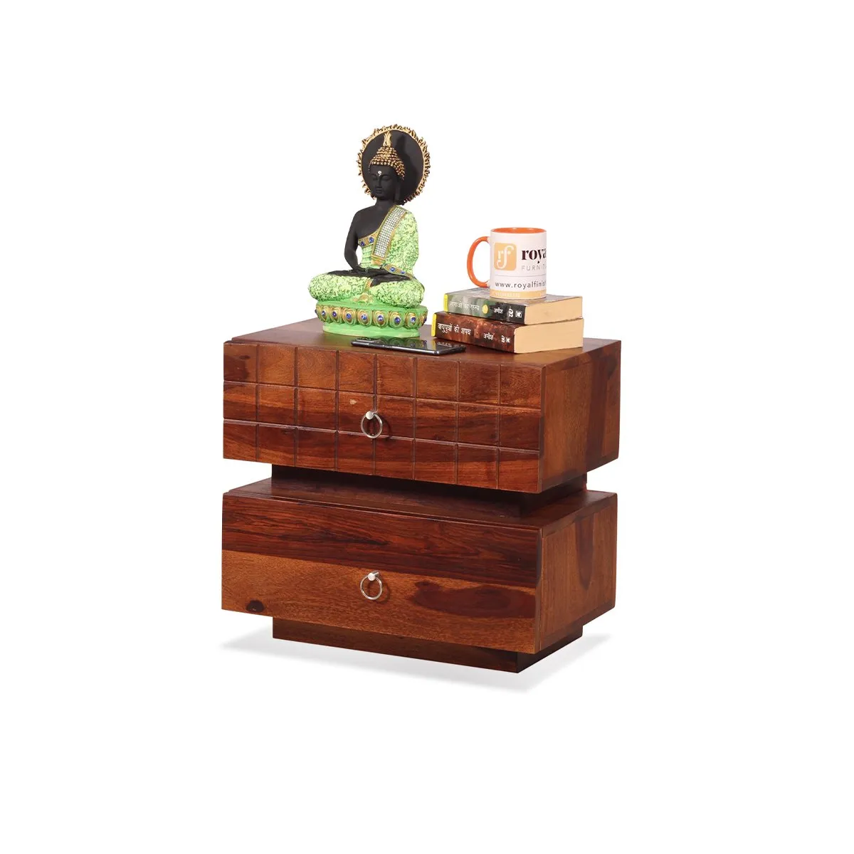 Royal Finish Moderna Bedside Table In Furniture Sheesham Wood sheesham wood bed image 4