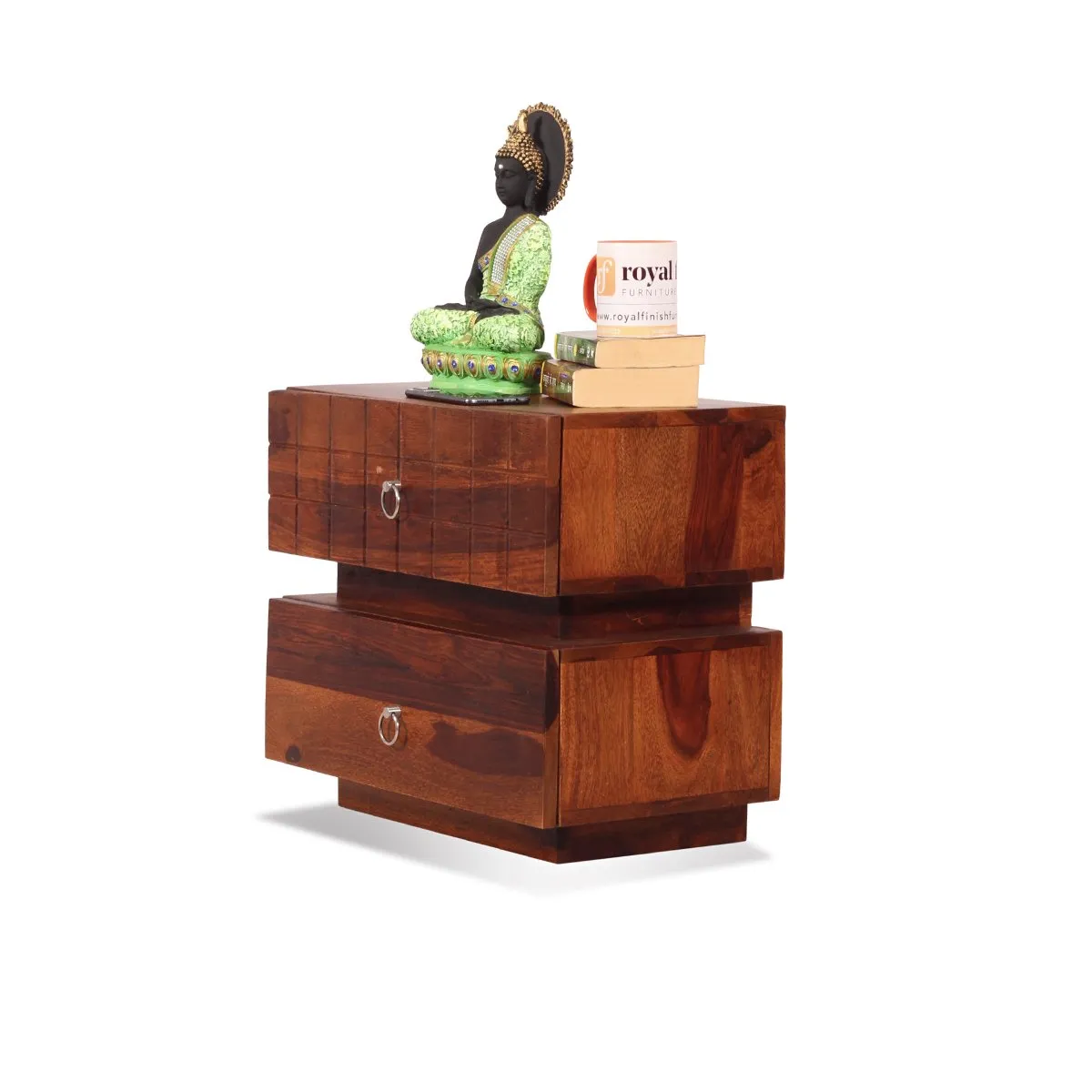 Royal Finish Moderna Bedside Table In Furniture Sheesham Wood sheesham wood bed image 5