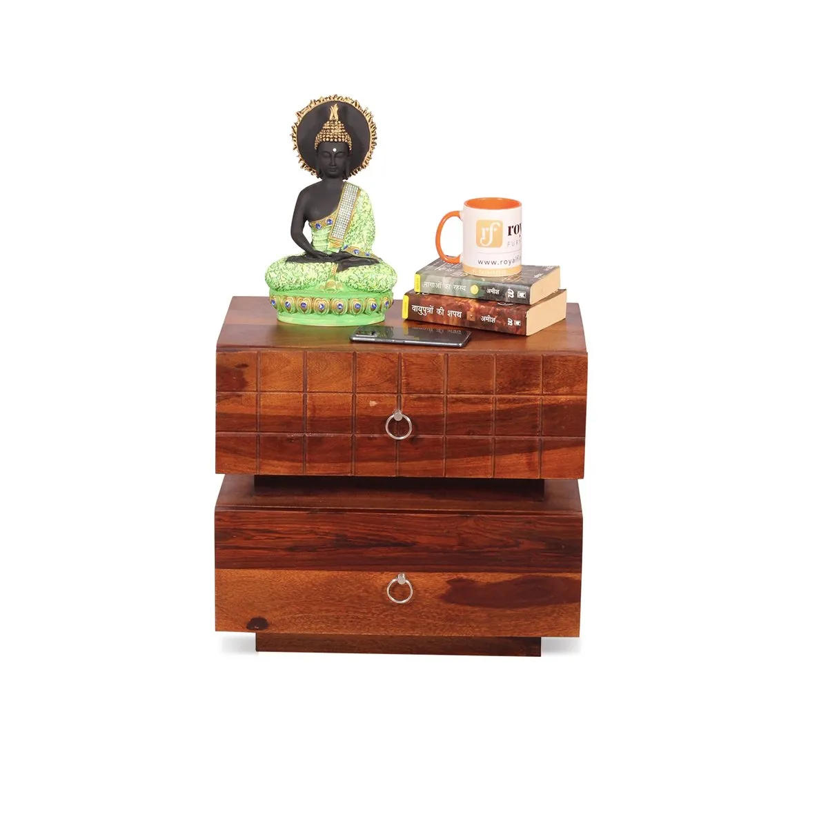Royal Finish Moderna Bedside Table In Furniture Sheesham Wood sheesham wood bed image 7