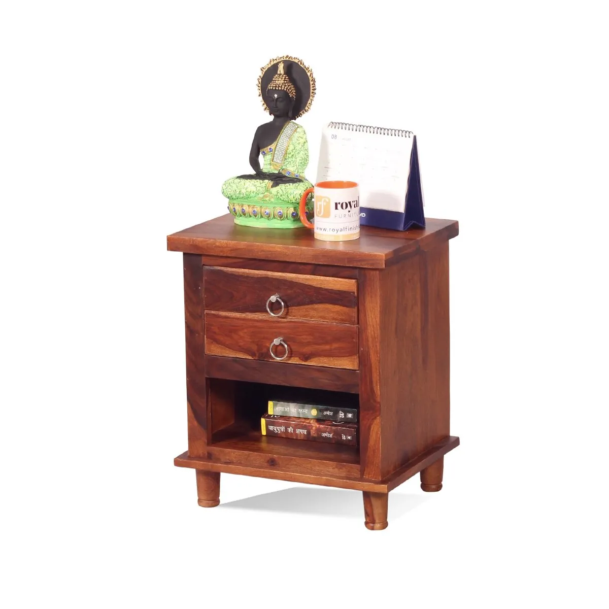 Royal Finish Santo Bedside Table In Furniture Sheesham Wood sheesham wood bed image 7