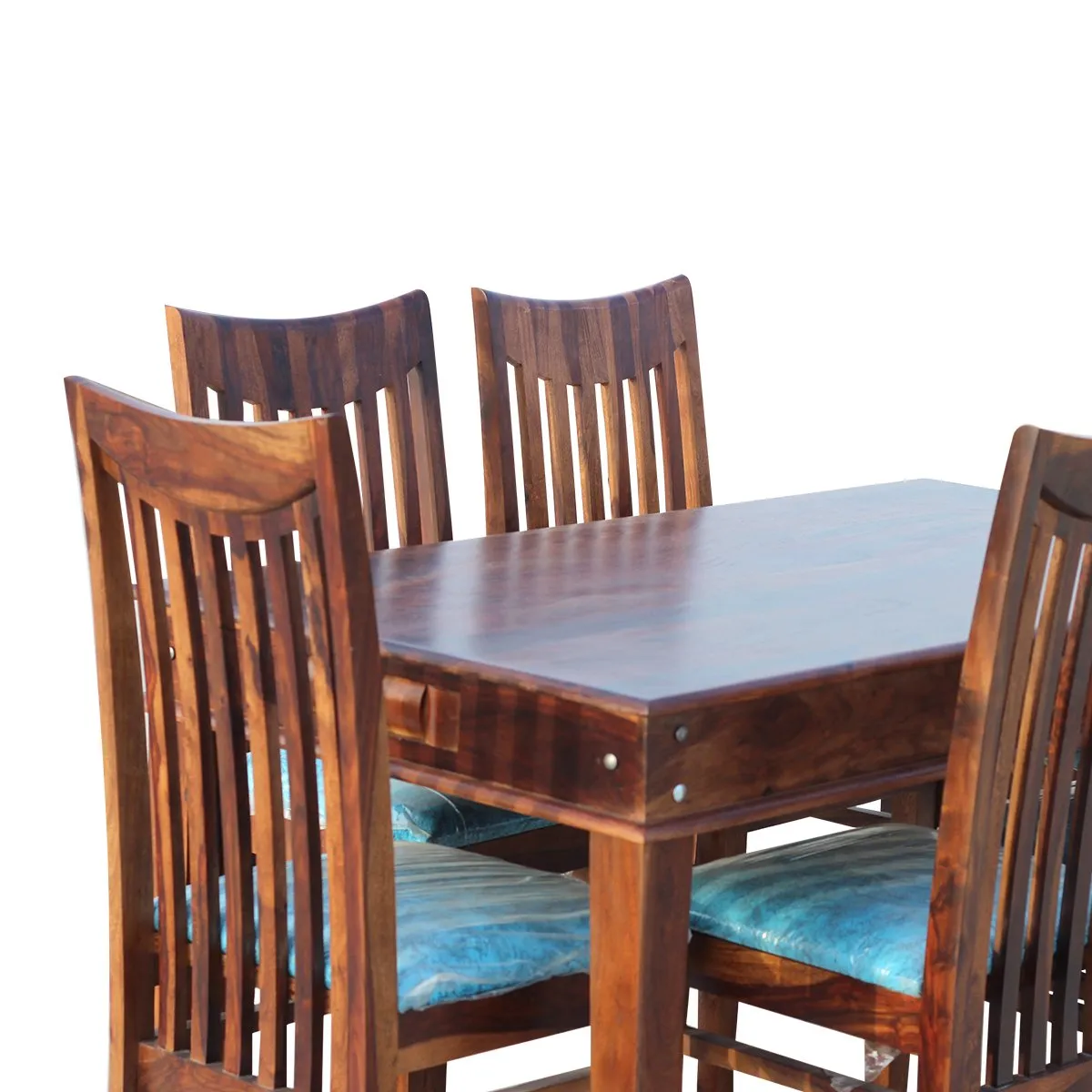 Royal Finish Wingo Niware 6 Seater Dining Set in Natural Premium Furniture sheesham dining table image 10