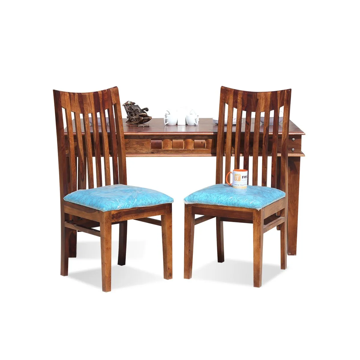 Royal Finish Wingo Niware 6 Seater Dining Set in Natural Premium Furniture sheesham dining table image 12