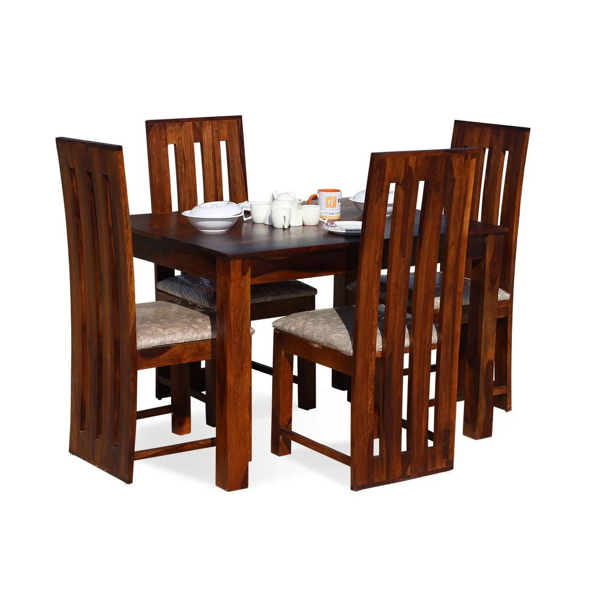 Royal Finish Bentwood 4 Seater Dining Set in Natural Furniture Sheesham Wood sheesham dining table image 9