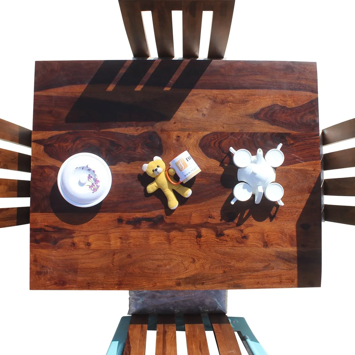 Royal Finish Bentwood 4 Seater Dining Set in Natural Furniture Sheesham Wood sheesham dining table image 11