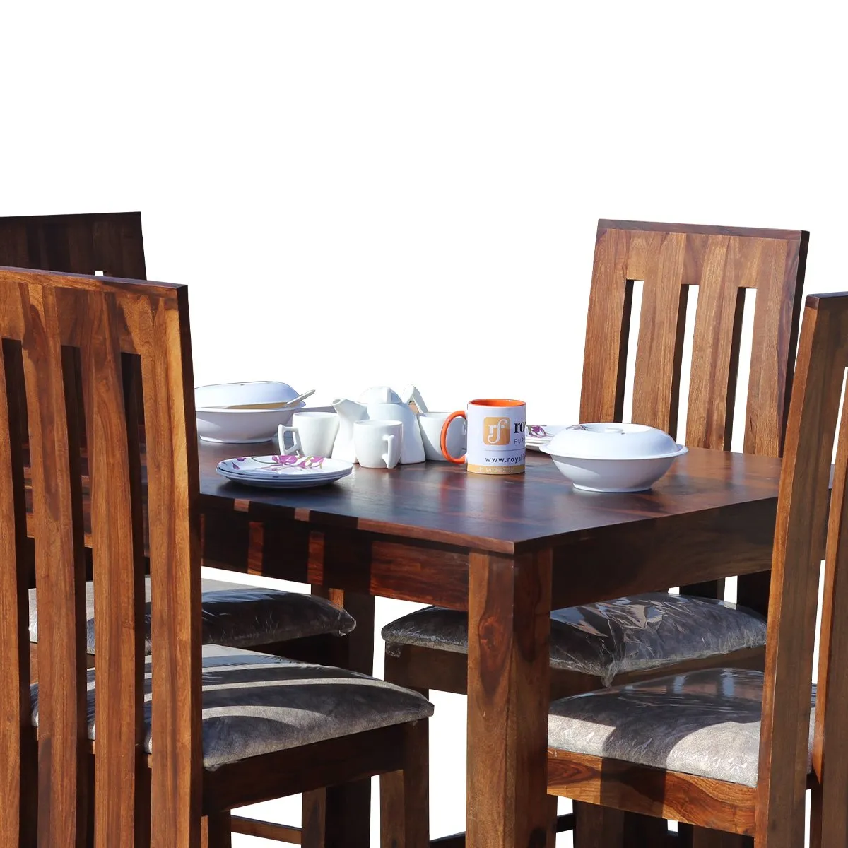 Royal Finish Bentwood 4 Seater Dining Set in Natural Furniture Sheesham Wood sheesham dining table image 12