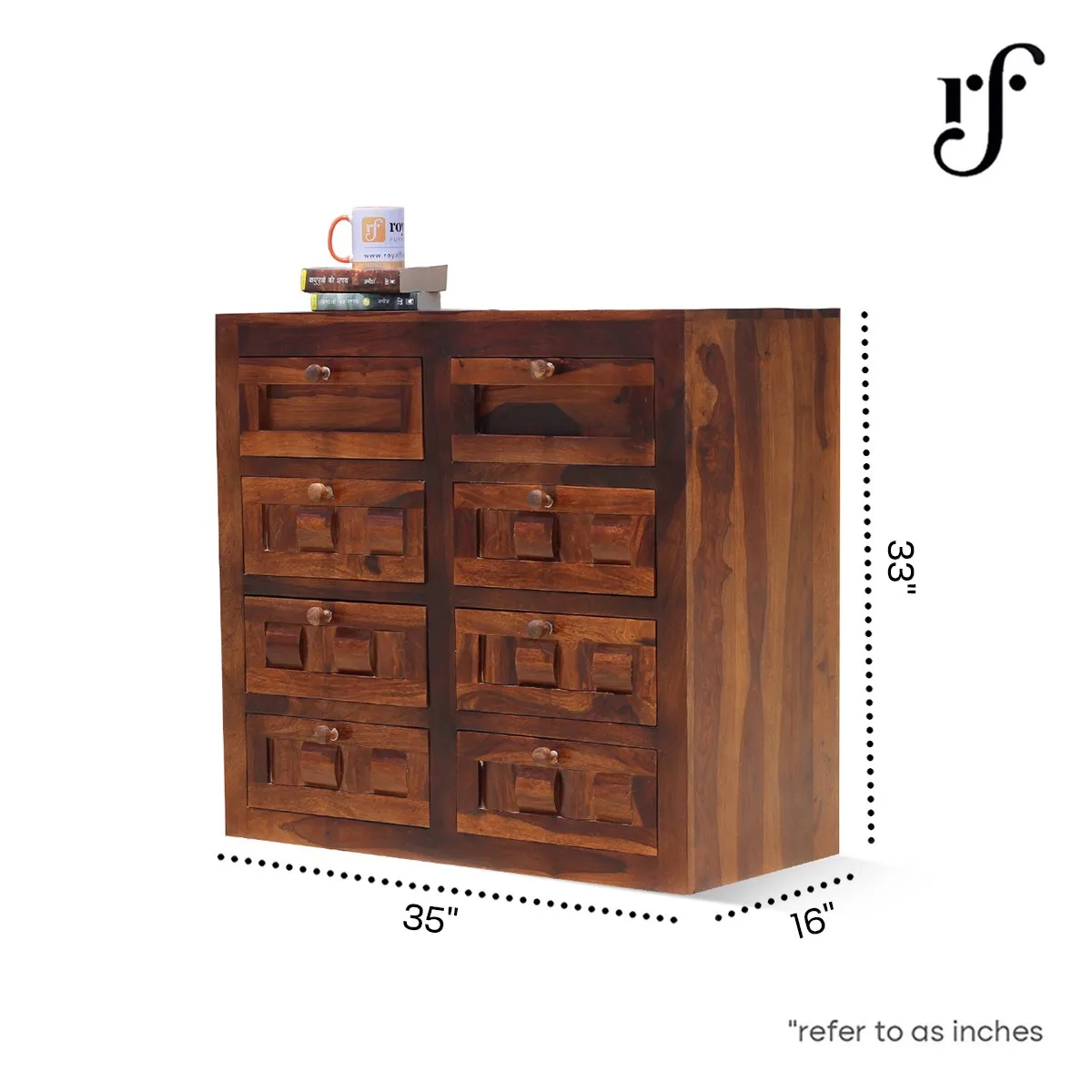 Royal Finish Modern Nivora Chest of Drawer in Sheesham Natural Colour sheesham wood furniture image 3