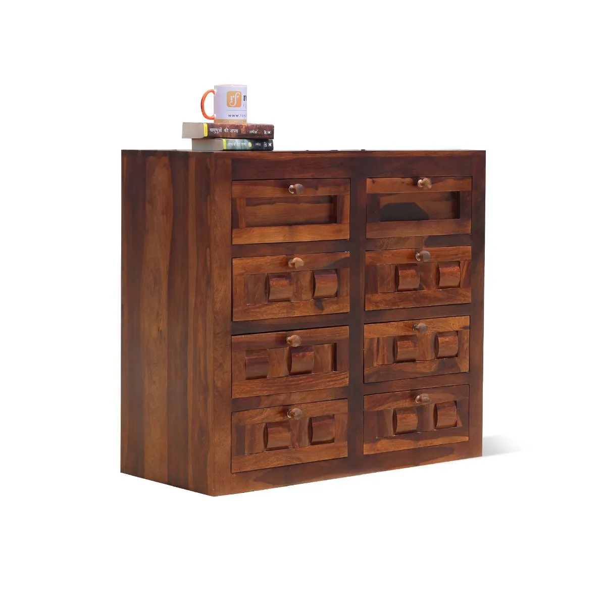 Royal Finish Modern Nivora Chest of Drawer in Sheesham Natural Colour sheesham wood furniture image 4