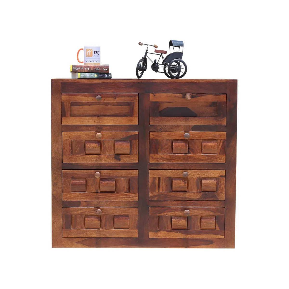 Royal Finish Modern Nivora Chest of Drawer in Sheesham Natural Colour sheesham wood furniture image 5