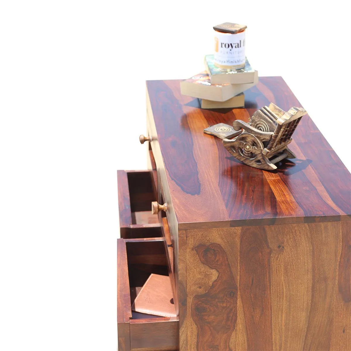 Royal Finish Modern Nivora Chest of Drawer in Sheesham Natural Colour sheesham wood furniture image 12