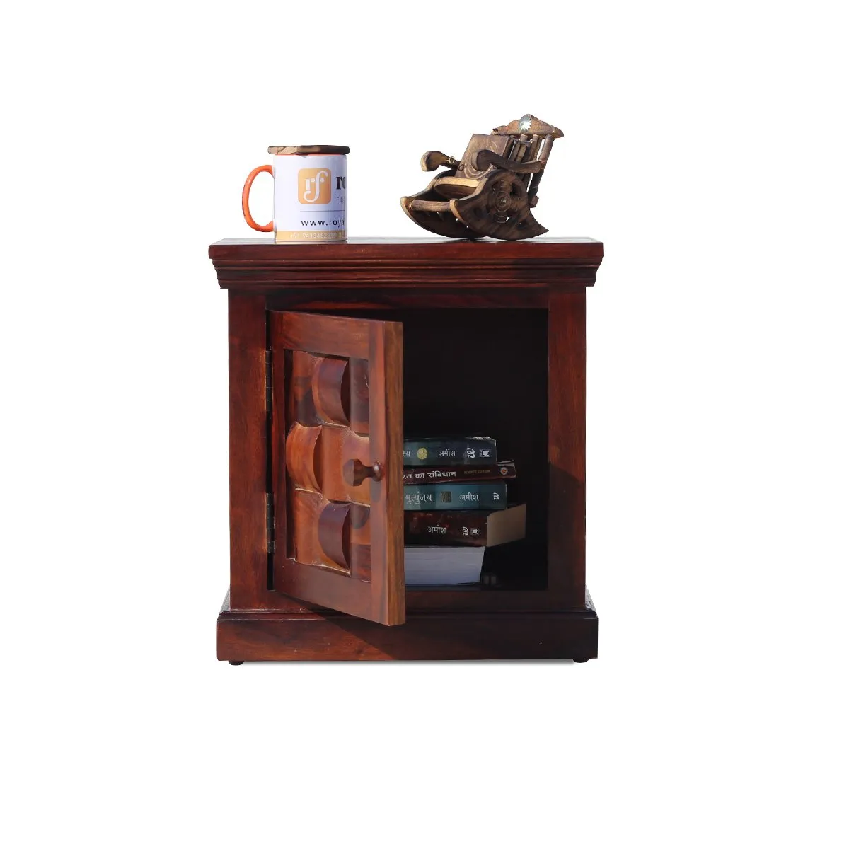 Royal Finish Mini Nivora Bedside Table In Furniture Sheesham Wood sheesham wood bed image 7