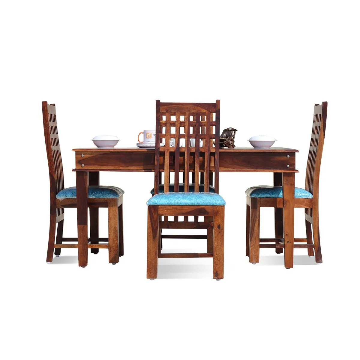 Royal Finish Zen 4 Seater Dining in Sheesham with Natural Color Matte Finished sheesham dining table image 7
