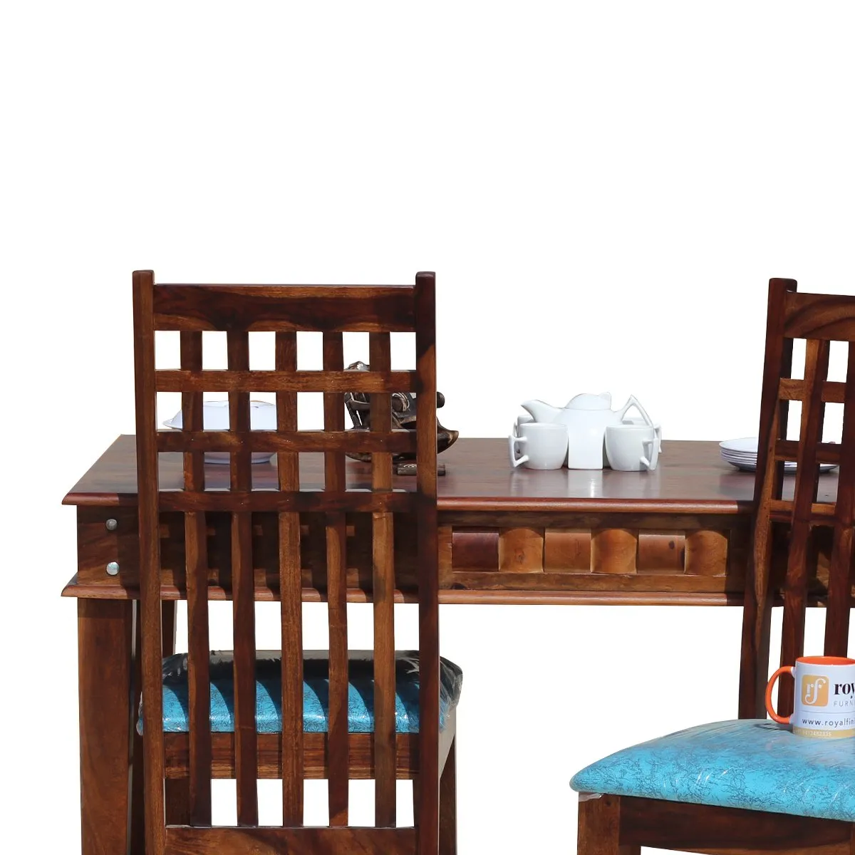 Royal Finish Zen 4 Seater Dining in Sheesham with Natural Color Matte Finished sheesham dining table image 9