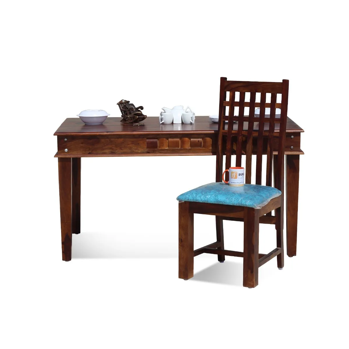 Royal Finish Zen 4 Seater Dining in Sheesham with Natural Color Matte Finished sheesham dining table image 12