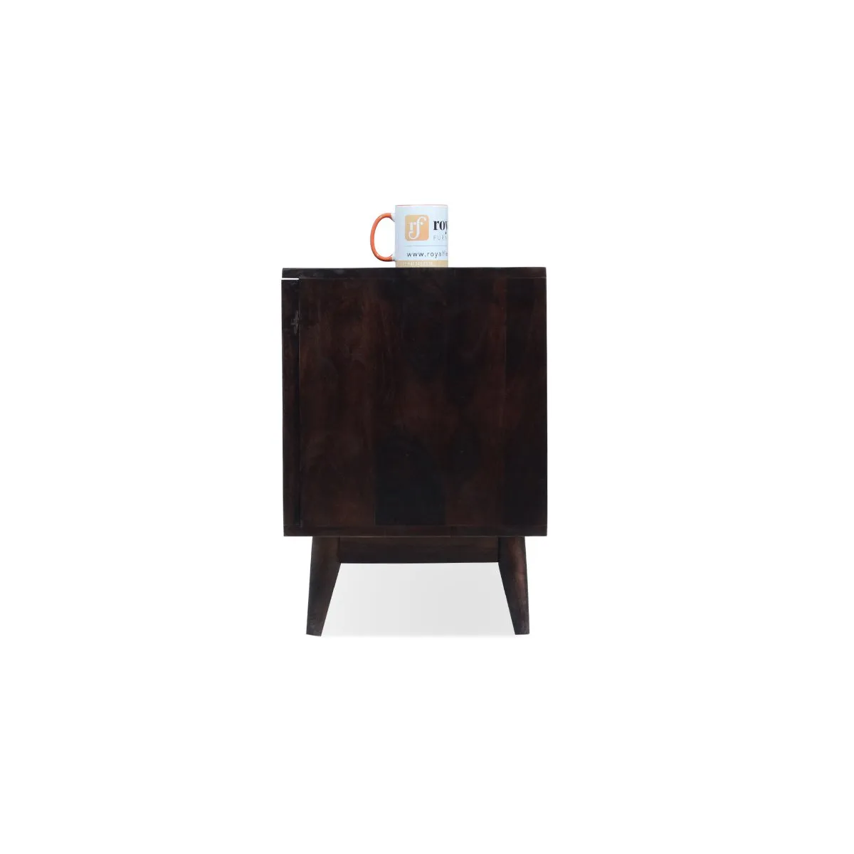 Royal Finish Chew TV Cabinet in sheesham in Natural Black Carbon Matte Finished wooden bar cabinet image 12