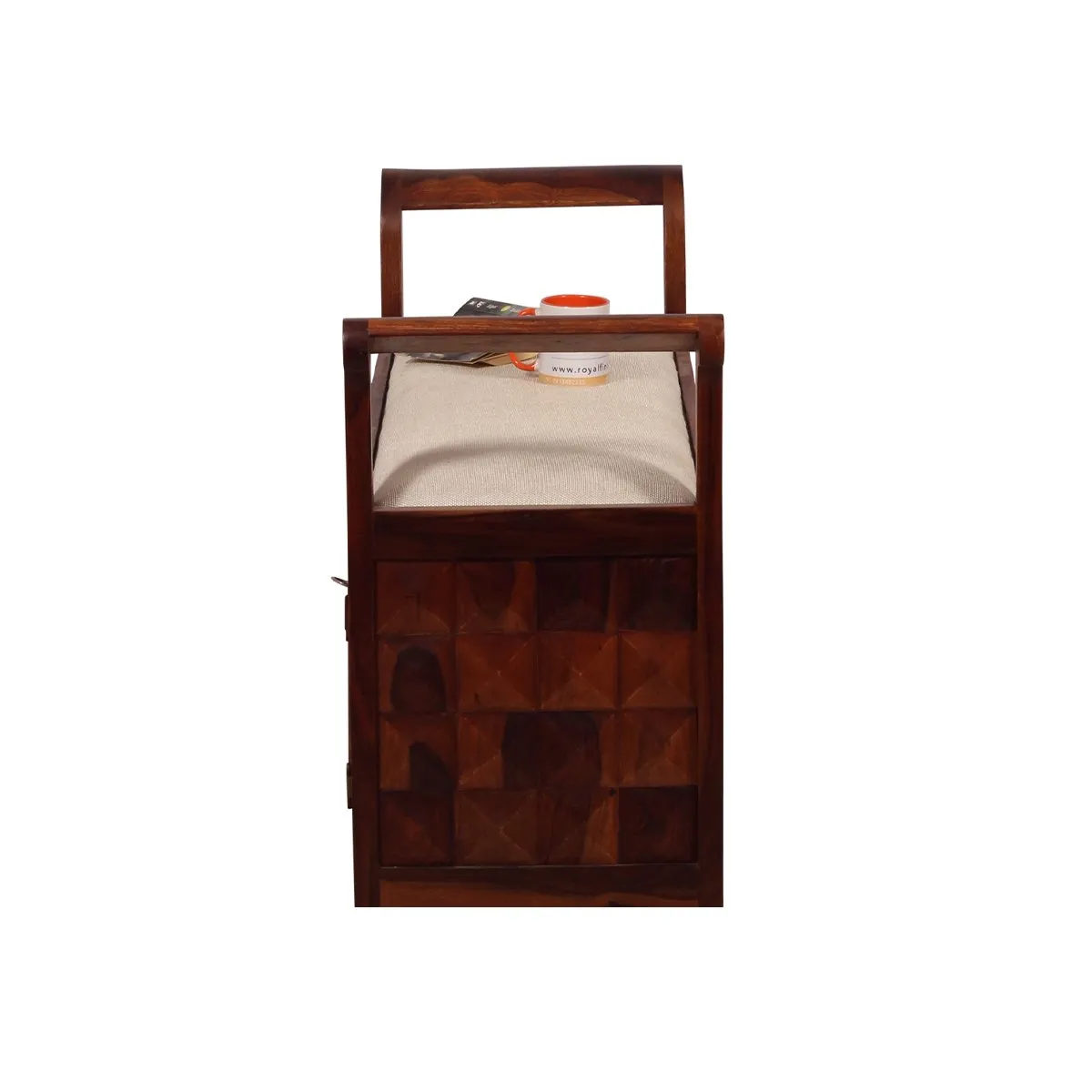 Royal Finish Carvo Seethi With Storage In Natural Colour In Sheesham Wood sheesham wood furniture image 11