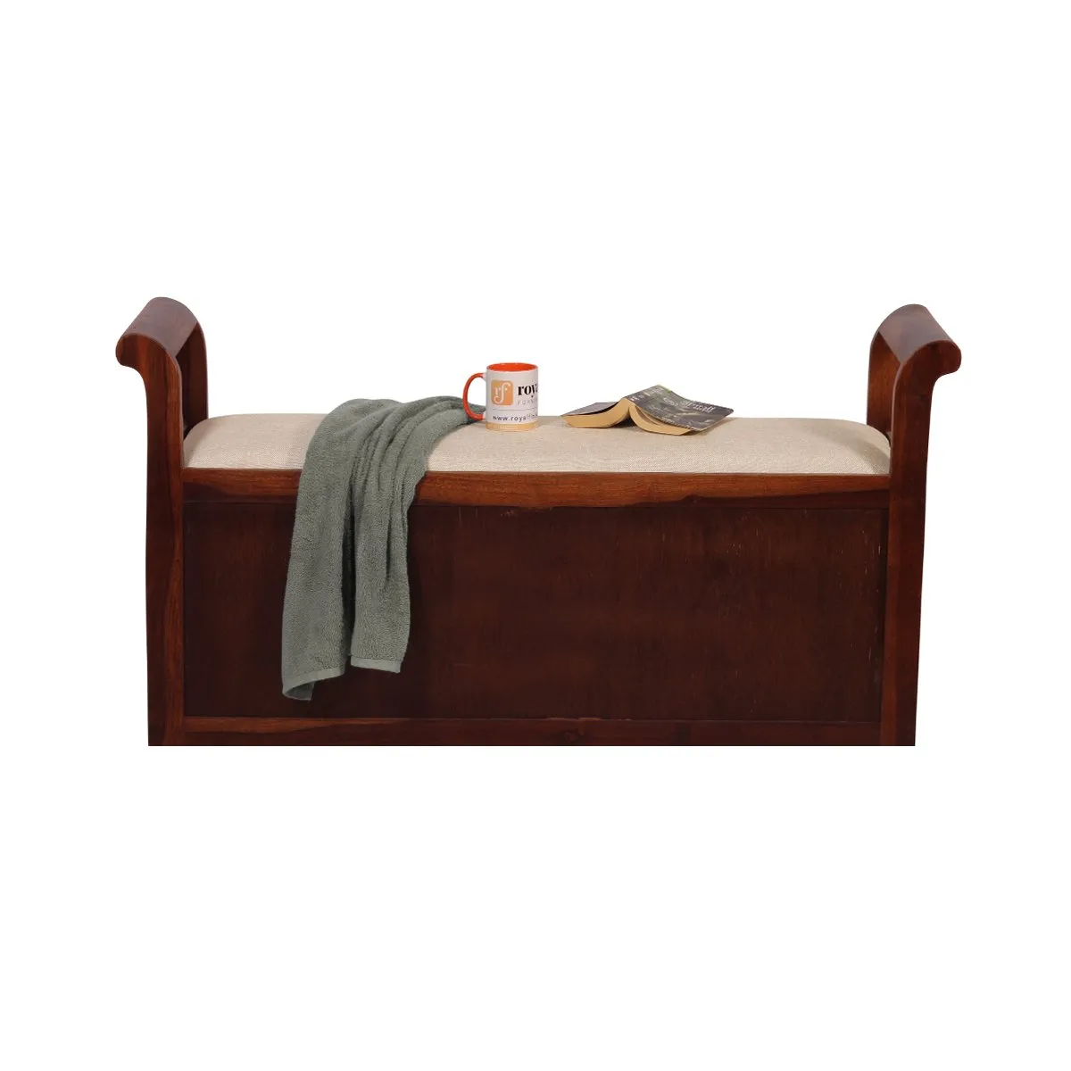 Royal Finish Carvo Seethi With Storage In Natural Colour In Sheesham Wood sheesham wood furniture image 12