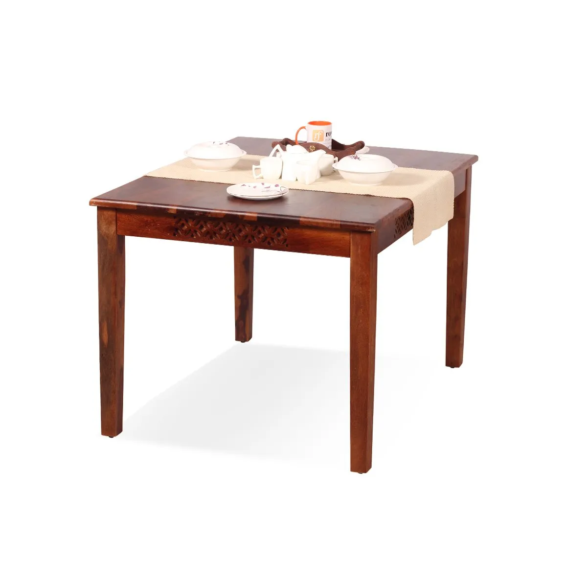 Royal Finish Carvo Dining Table in Natural Furniture Sheesham Wood sheesham dining table image 7