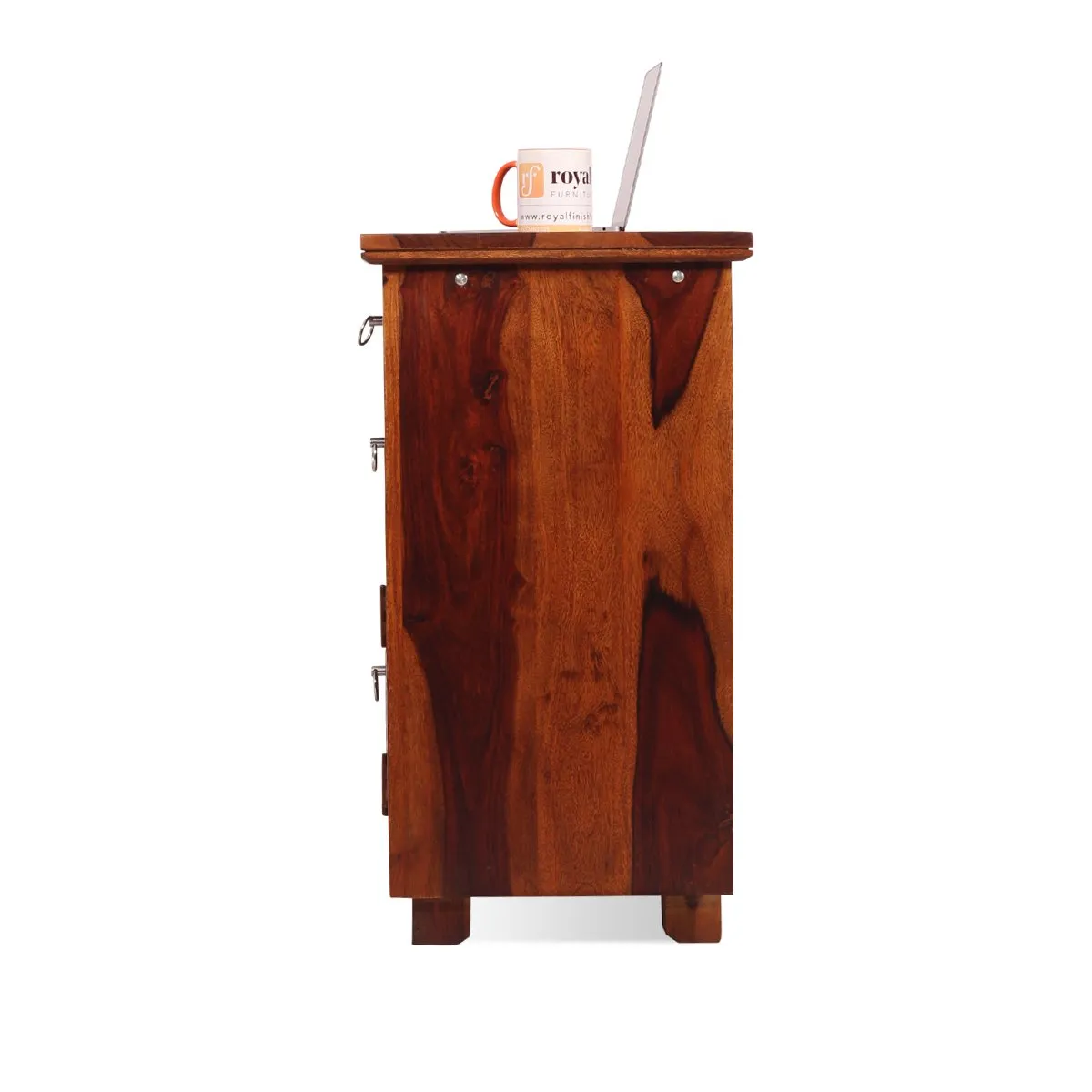 Royal Finish Carvo design Study Table in Natural Colour in Sheesham Wood wooden study table image 11