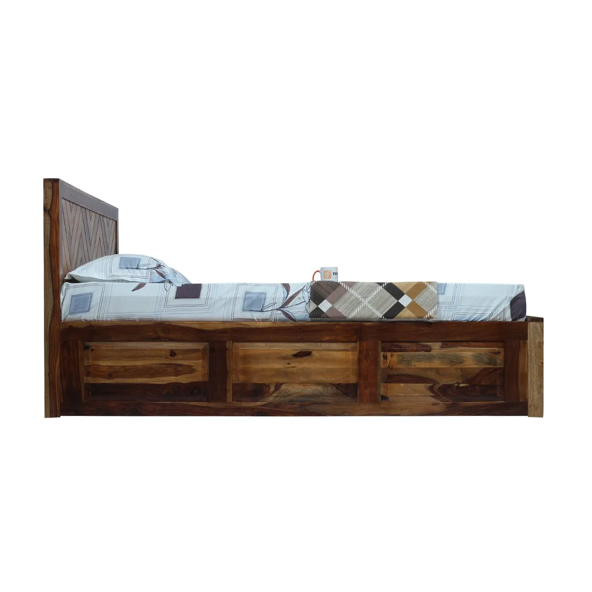 Royal Finish Vesto King Storage Bed In Solid Sheesham Wood sheesham wood bed image 9