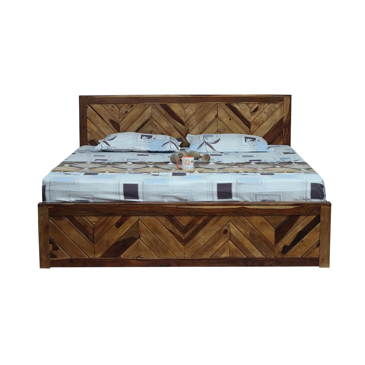 Royal Finish Vesto King Storage Bed In Solid Sheesham Wood sheesham wood bed image 11