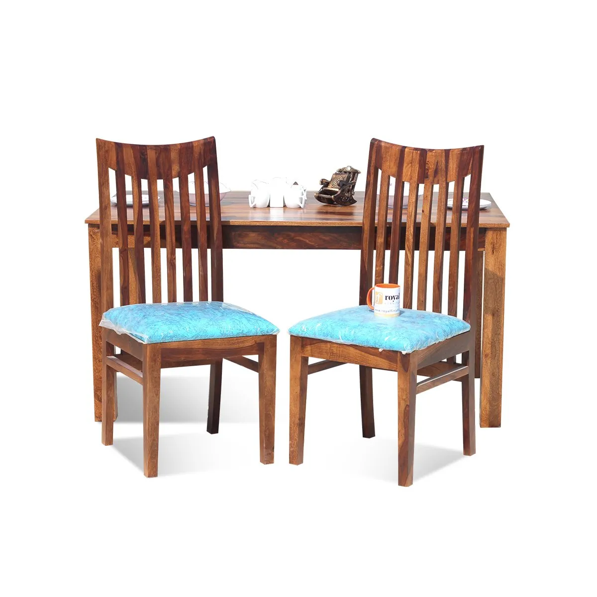 Royal Finish Serene 6 Seater Dining Set in Natural Premium Furniture sheesham dining table image 9
