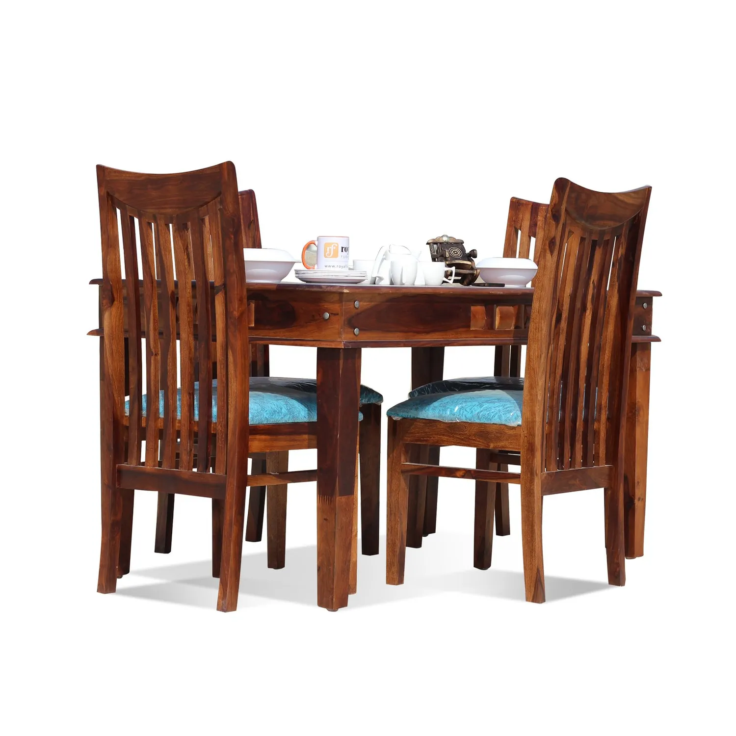 Royal Finish Wingo Dining in Sheesham with Natural Color Matte Finished sheesham dining table image 6