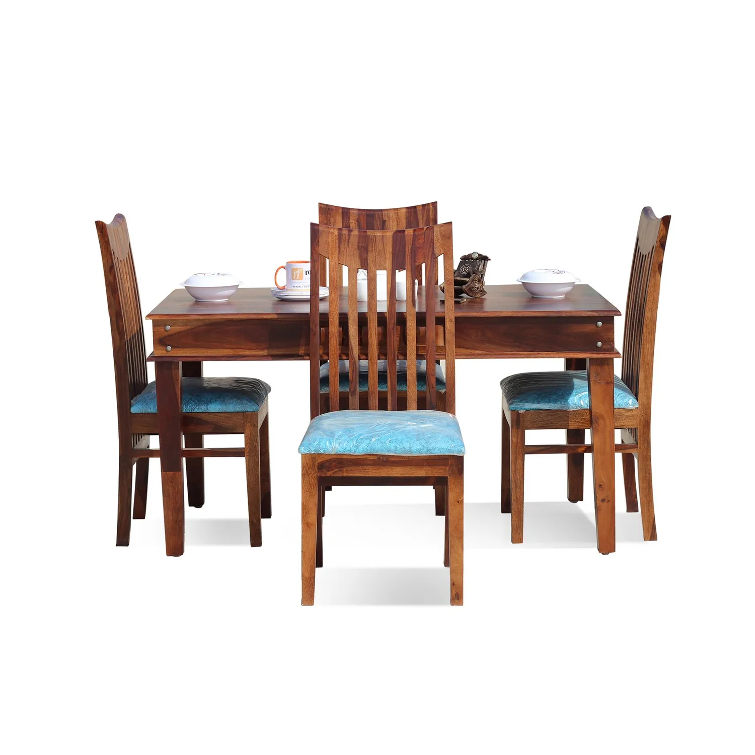 Royal Finish Wingo Dining in Sheesham with Natural Color Matte Finished sheesham dining table image 7