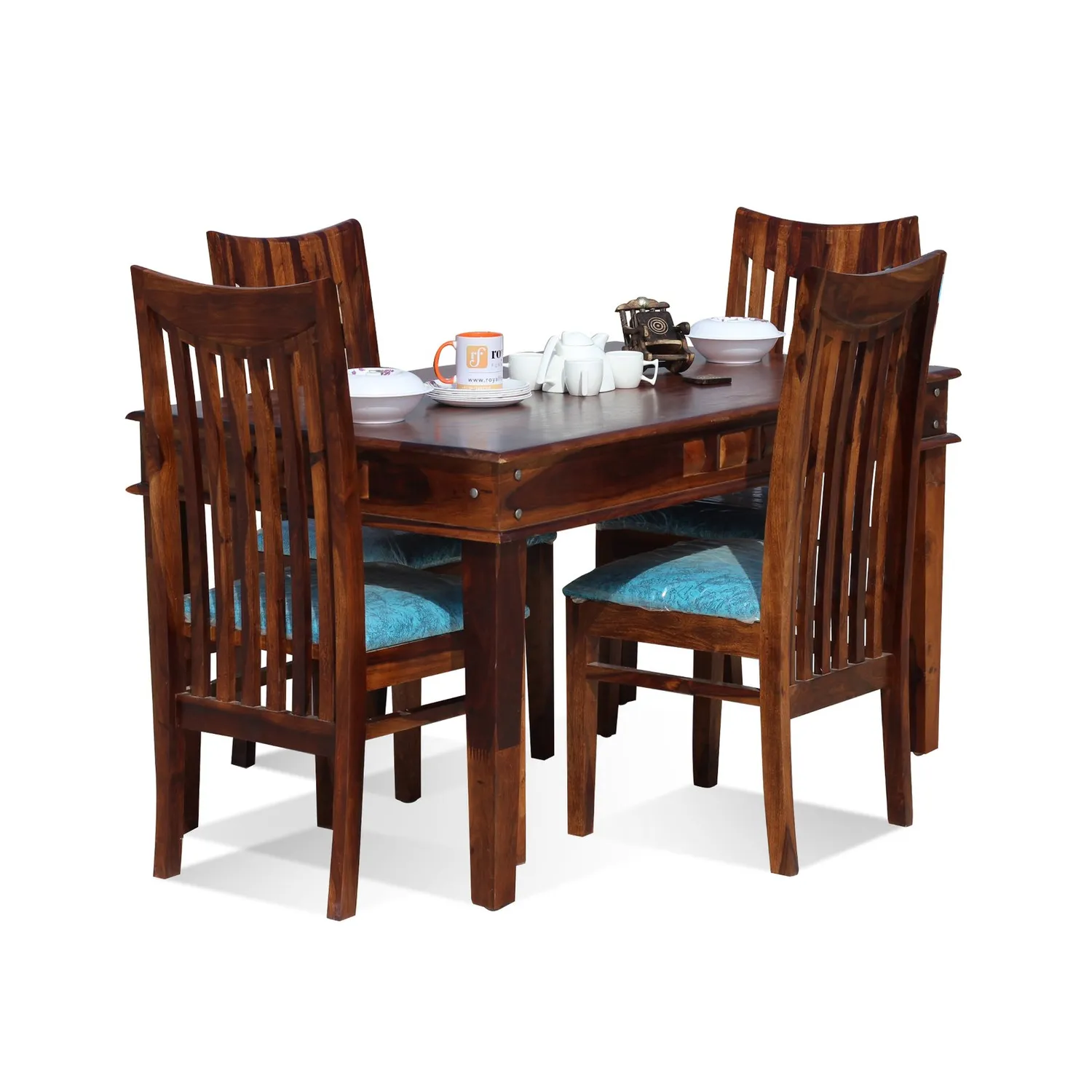 Royal Finish Wingo Dining in Sheesham with Natural Color Matte Finished sheesham dining table image 8