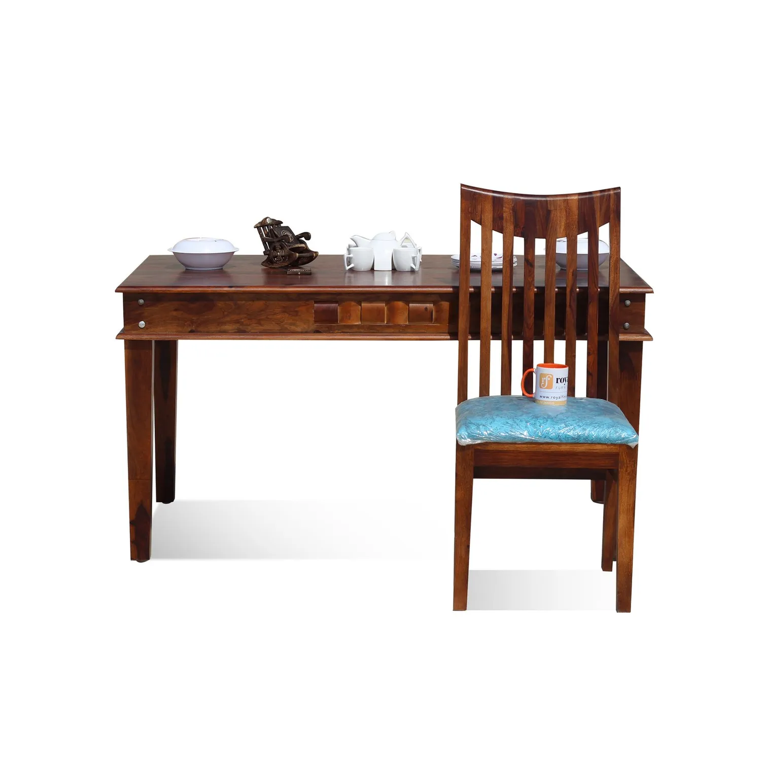 Royal Finish Wingo Dining in Sheesham with Natural Color Matte Finished sheesham dining table image 10