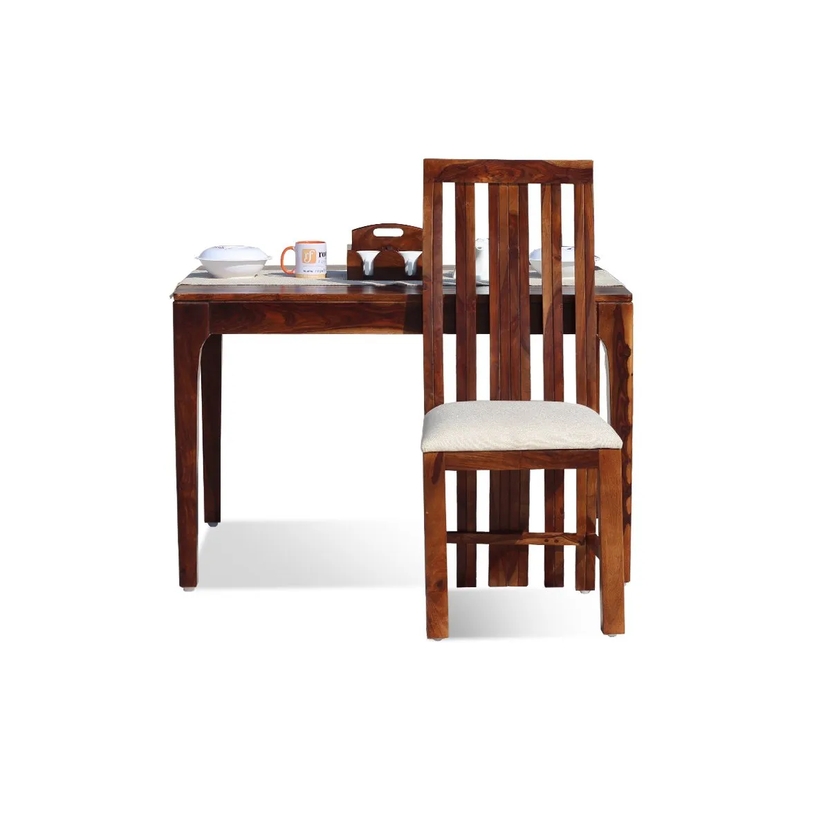 Royal Finish Hectro 4 Seater Dining Set in Natural Furniture Sheesham Wood sheesham dining table image 7