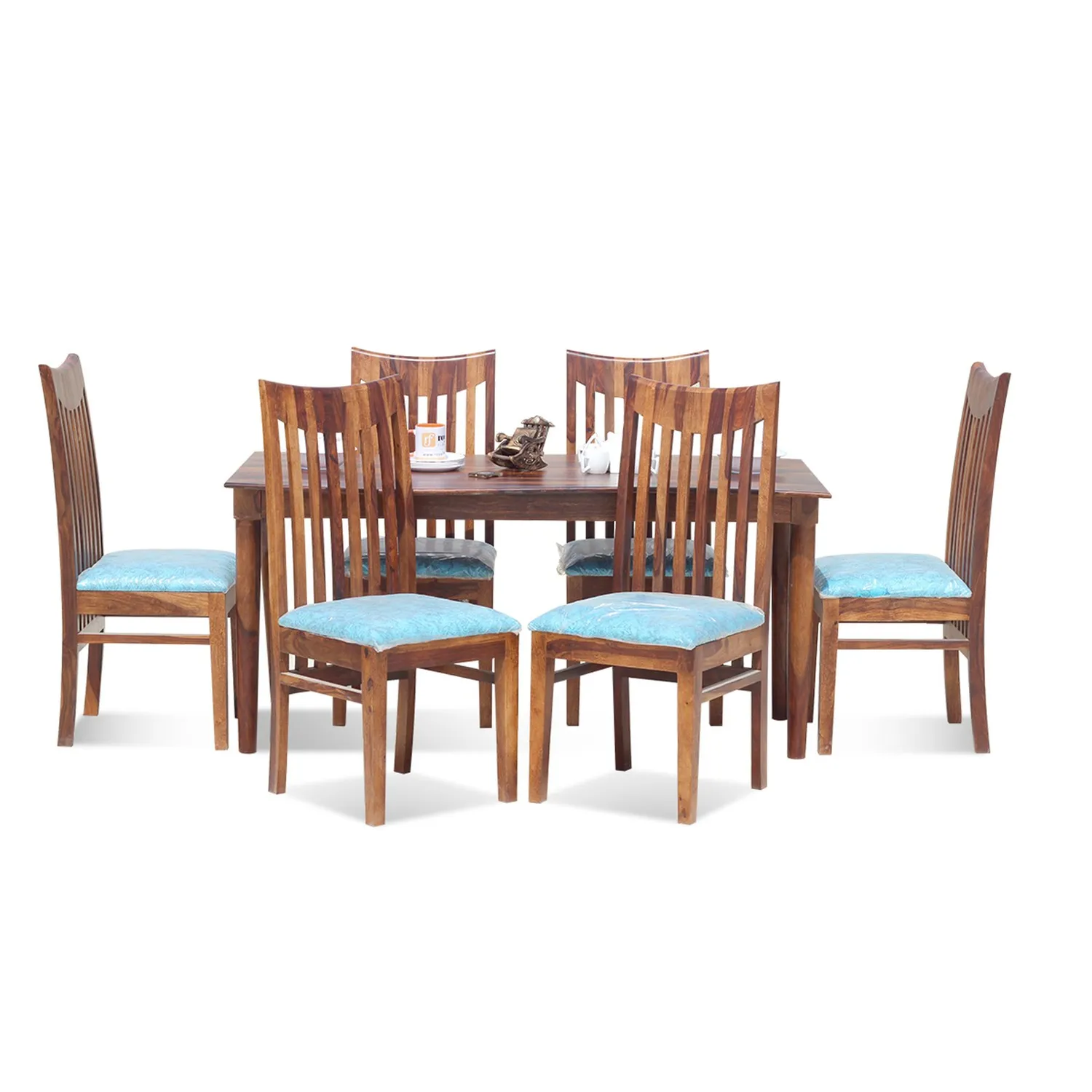 Royal Finish Deco 6 Seater Dining Set in Natural Premium Furniture Sheesham Wood sheesham dining table image 5
