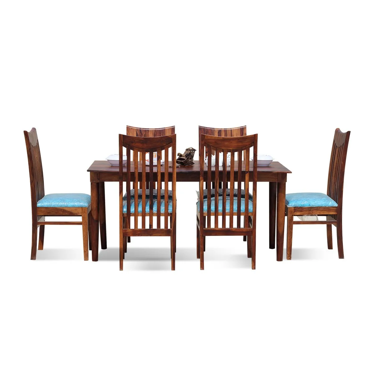 Royal Finish Deco 6 Seater Dining Set in Natural Premium Furniture Sheesham Wood sheesham dining table image 9