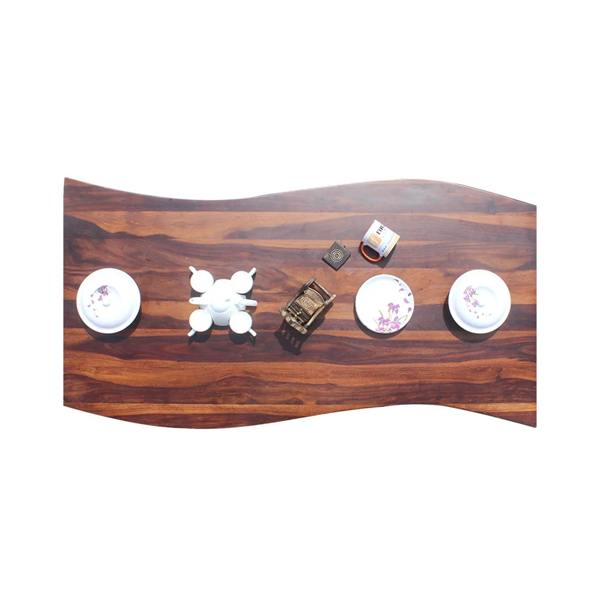 Royal Finish Deco 6 Seater Dining Set in Natural Premium Furniture Sheesham Wood sheesham dining table image 12
