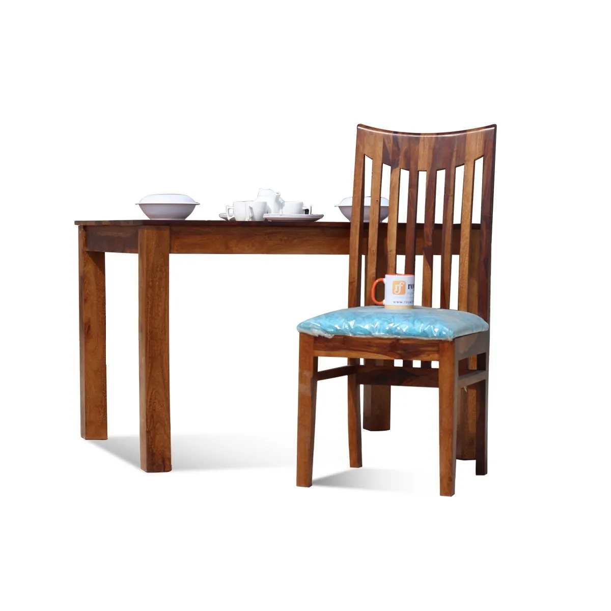 Royal Finish Serene 4 Seater Dining Set in Natural Furniture Sheesham Wood sheesham dining table image 11