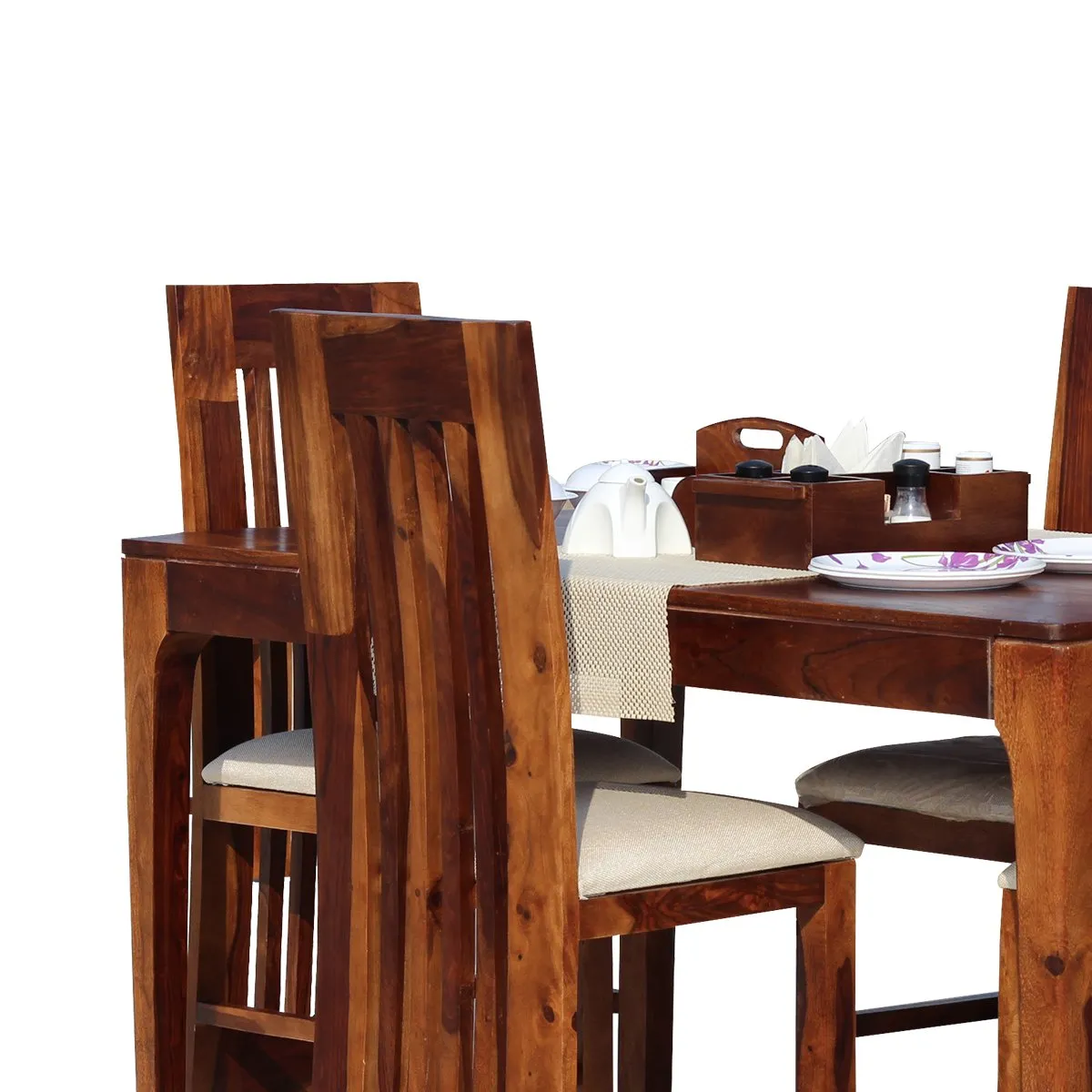 Royal Finish Selope 4 Seater Dining Set in Natural Furniture Sheesham Wood sheesham dining table image 10