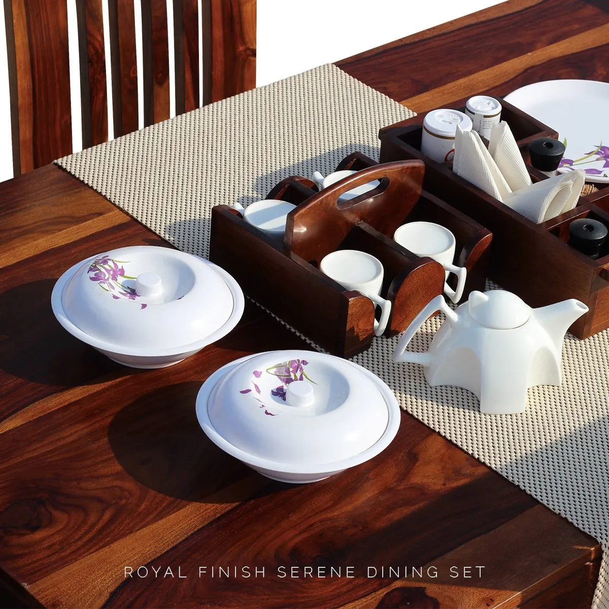 Royal Finish Selope 4 Seater Dining Set in Natural Furniture Sheesham Wood sheesham dining table image 11