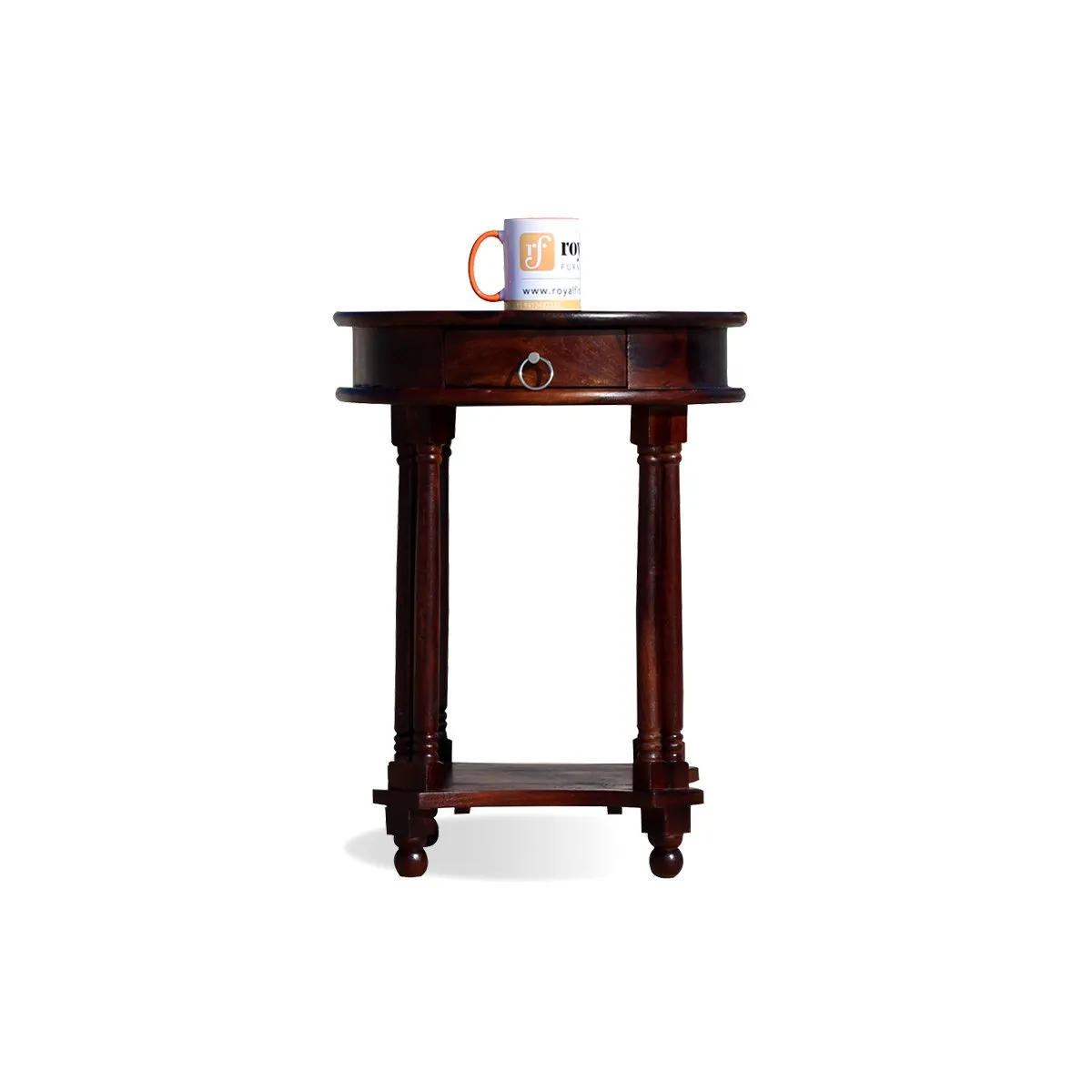 Royal Finish Wheele One Drawer Telephone Table in Natural Colour in Sheesham sheesham wood furniture image 7