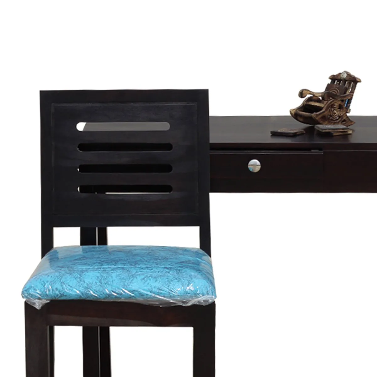 Royal Finish Noir Tuxido Study Table With Capsuliec Chair in Furniture Sheesham wooden study table image 9