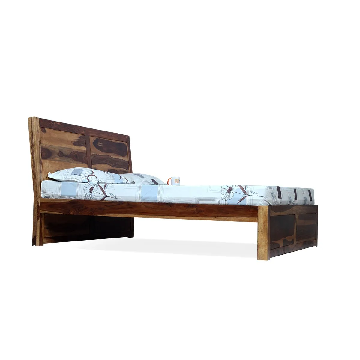 Royal Finish Simpaley King Without Storage Bed In Solid Sheesham Wood sheesham wood bed image 6
