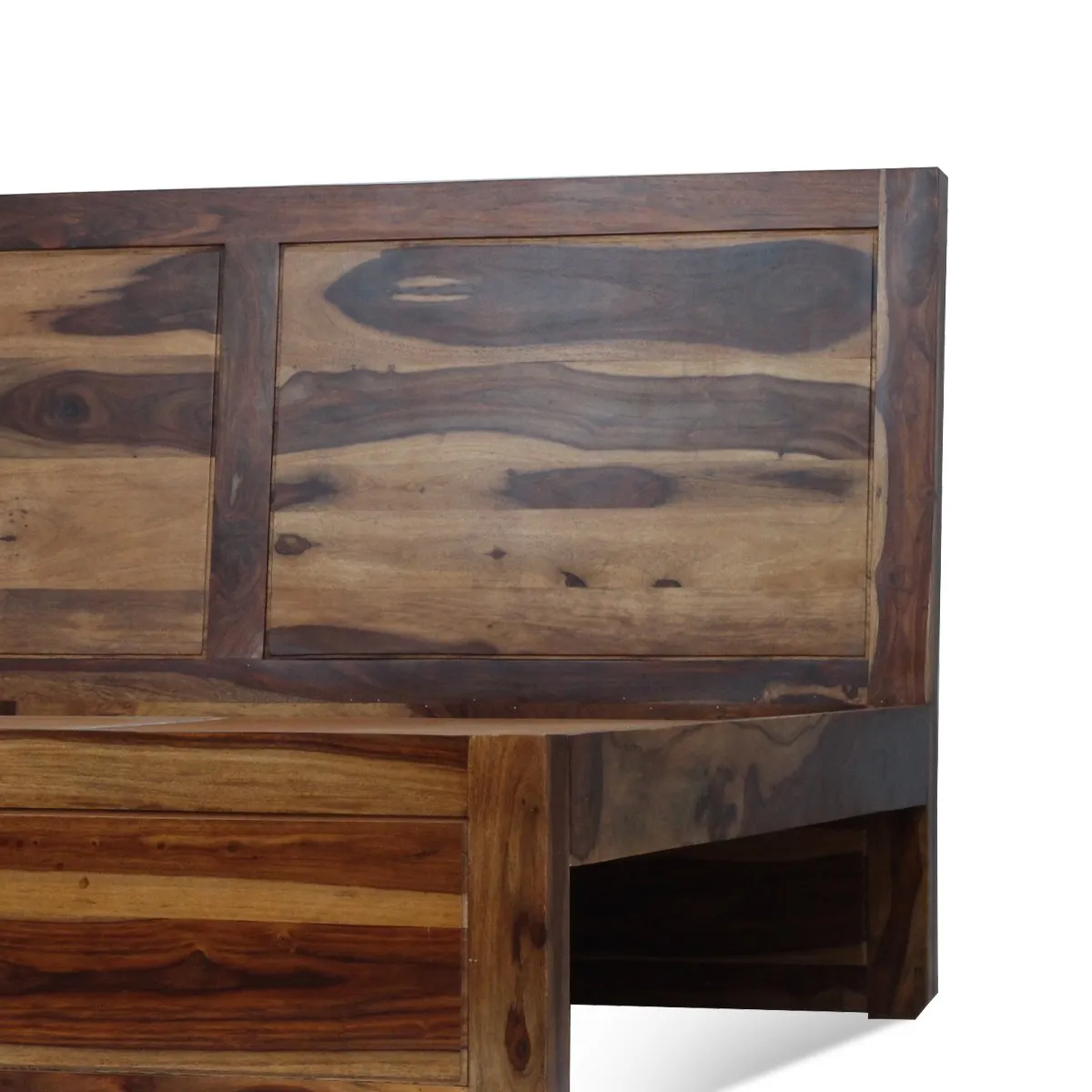 Royal Finish Simpaley King Without Storage Bed In Solid Sheesham Wood sheesham wood bed image 7