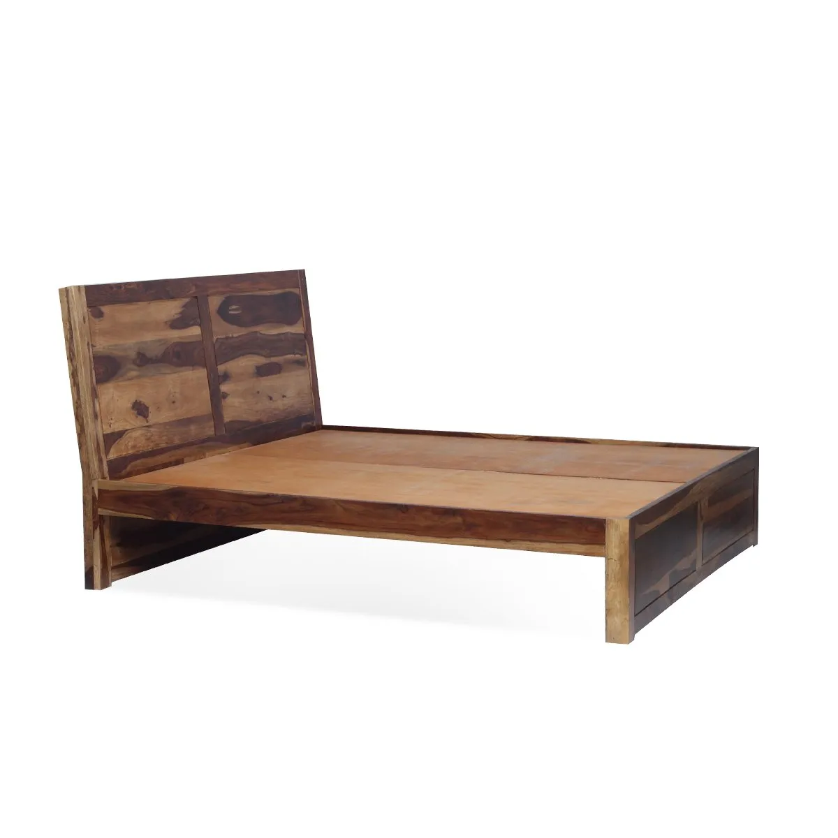 Royal Finish Simpaley King Without Storage Bed In Solid Sheesham Wood sheesham wood bed image 9