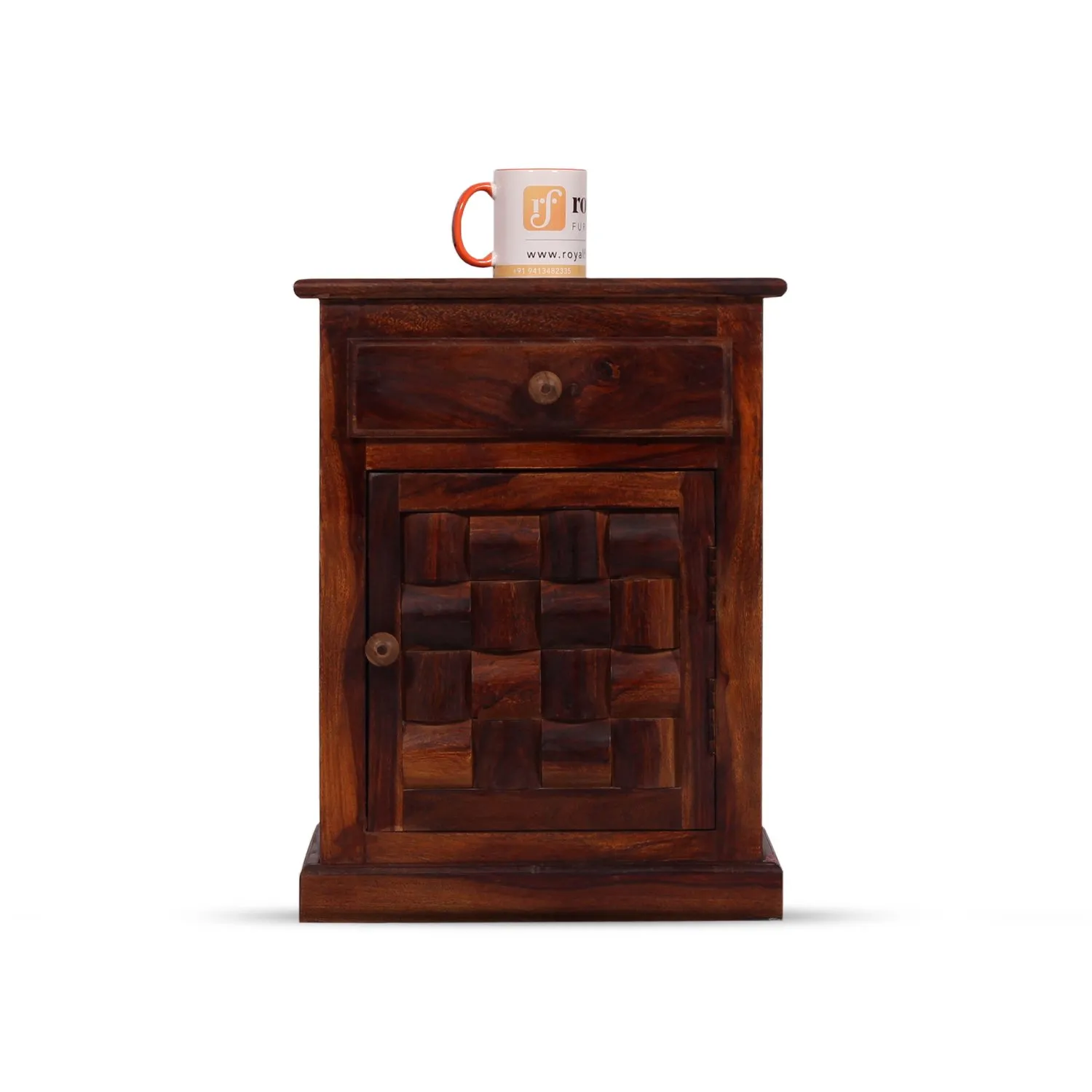 Royal Finish Nivora Double Bedside Table In Furniture Sheesham Wood sheesham wood bed image 10