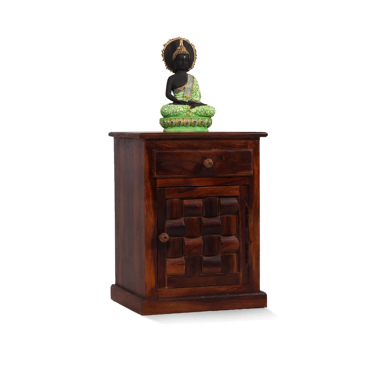 Royal Finish Nivora Bedside Table In Furniture Sheesham Wood sheesham wood bed image 5